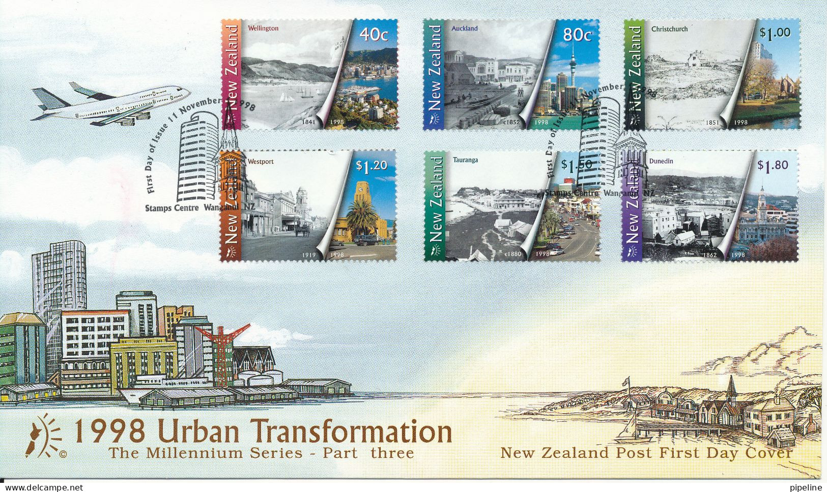New Zealand FDC 11-11-1998 Urban Transformation Complete Set Of 6 With Nice Cachet - FDC