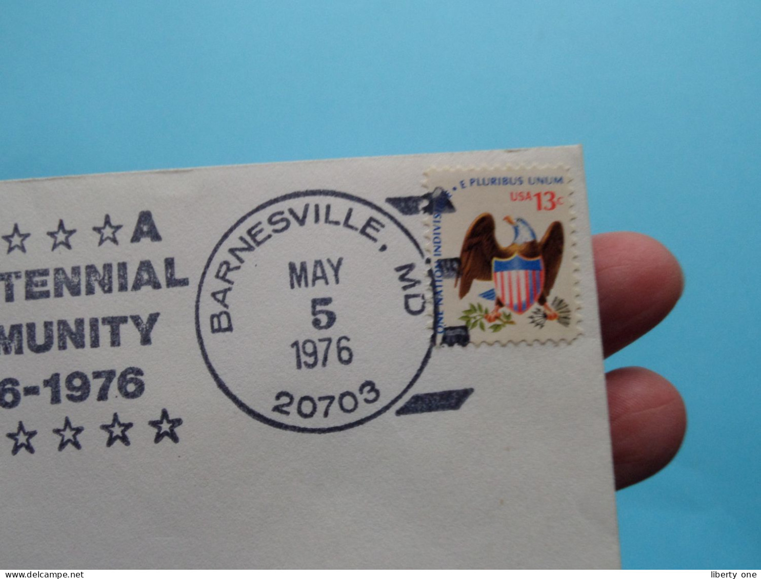 BARNESVILLE Maryland 1776-1976 American Revolution Bicentennial ( See Scans ) + Enveloppe May 5 1976 !