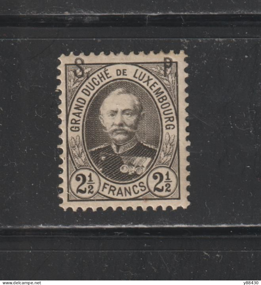 LUXEMBOURG - 75 De 1891 - Timbre De SERVICE . S.P. - Neuf * - Grand Duc Adolphe 1er - 2½.f. Noir  - 2 Scan - Service