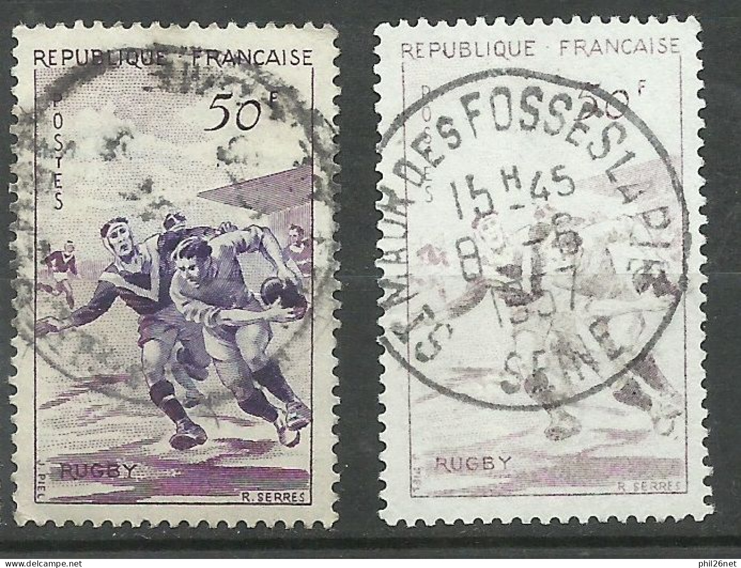 France N°1074   Rugby   Gris Et Noir   Oblitéré B/TB  Le Timbre Type Sur Les Scans Pour Comparer Soldé ! ! ! - Usati