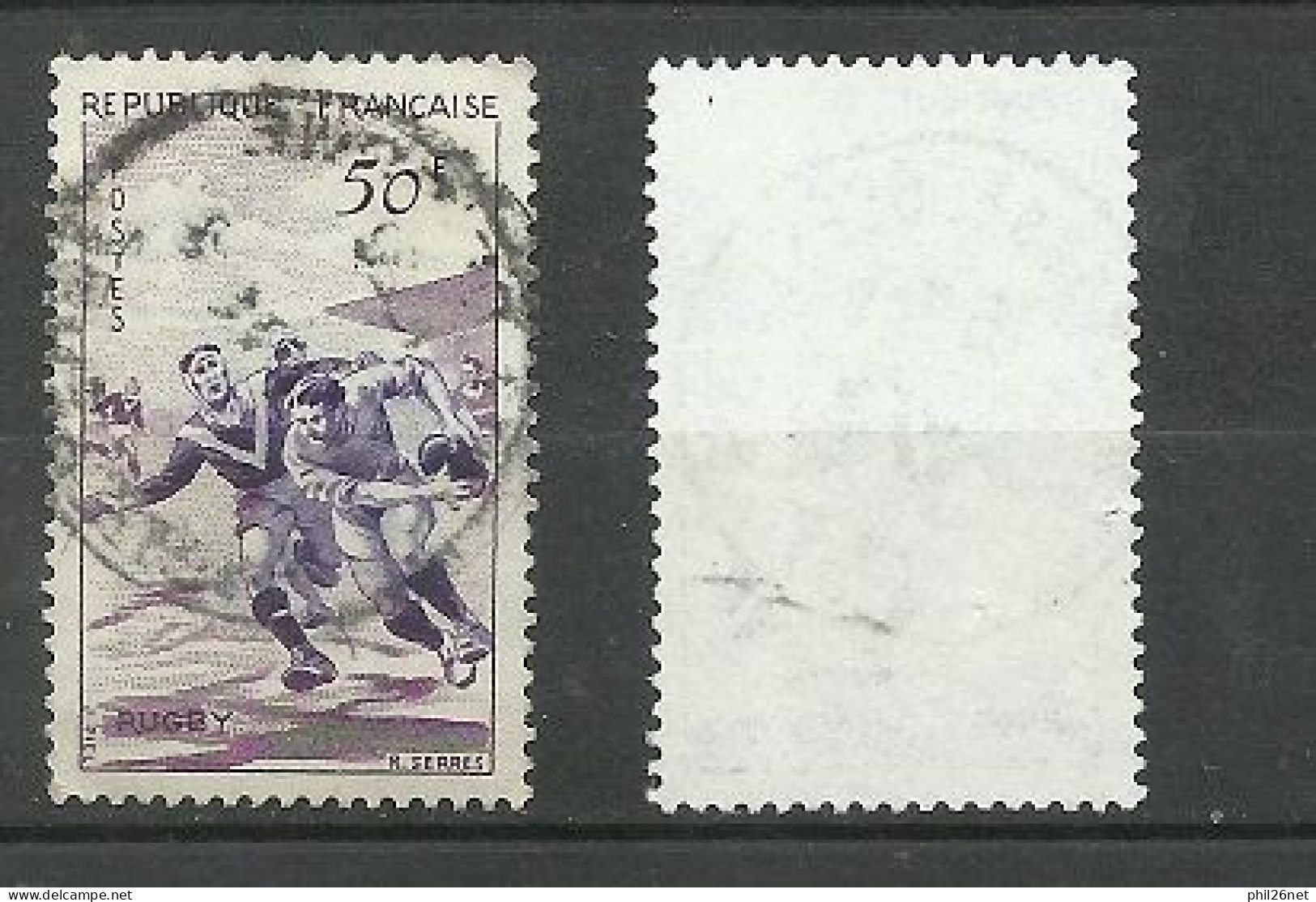 France N°1074   Rugby   Gris Et Noir   Oblitéré B/TB  Le Timbre Type Sur Les Scans Pour Comparer Soldé ! ! ! - Used Stamps