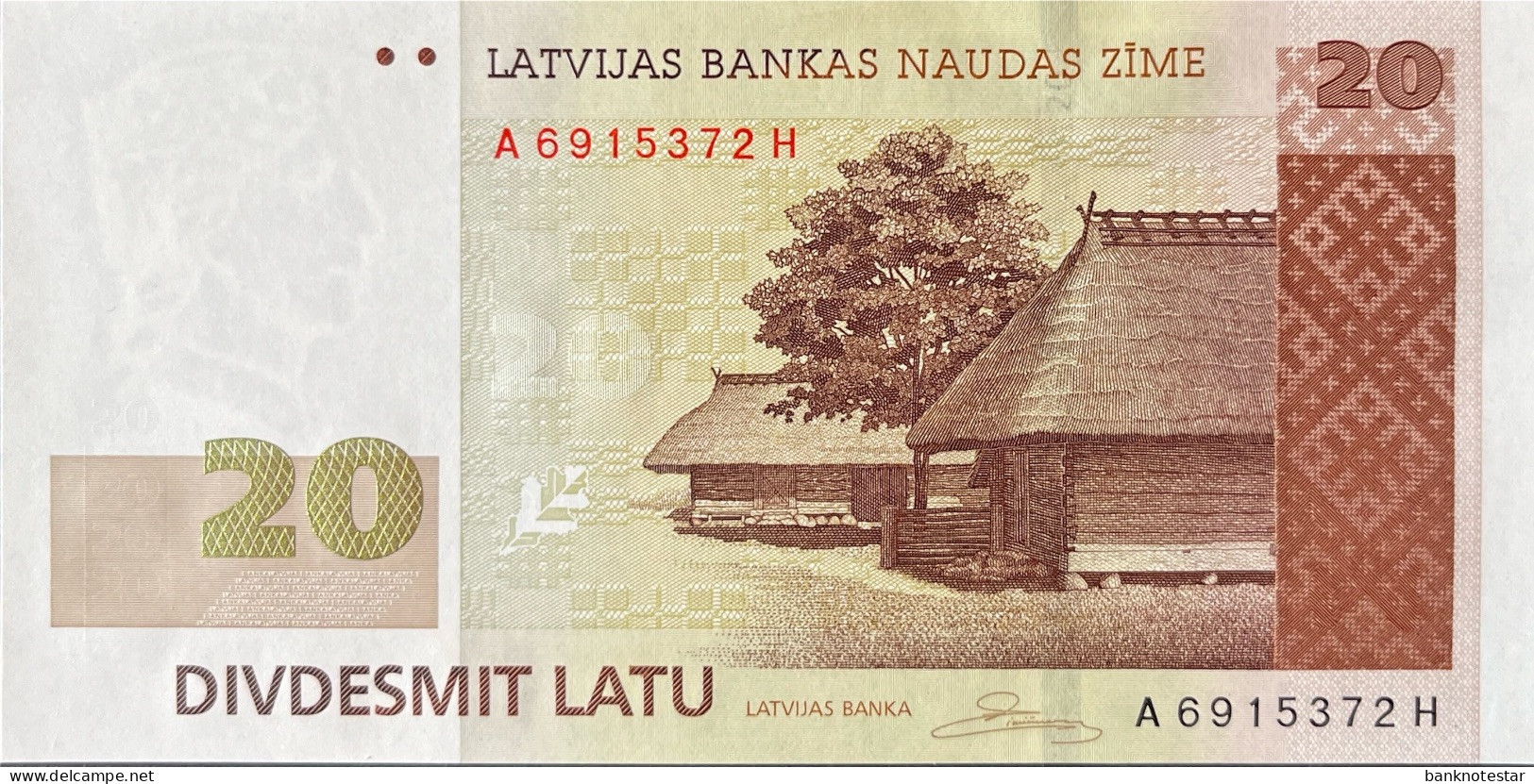 Latvia 20 Latu, P-55 (2007) - UNC - Latvia