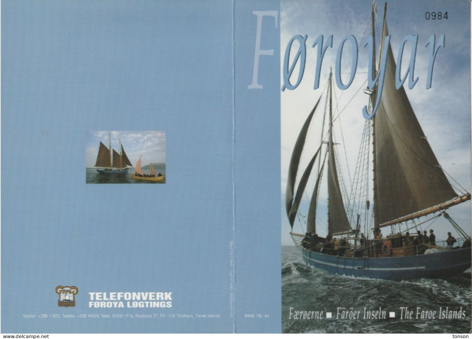 Faroe Islands, FAR-FO-3, OD-011 And 012, 2 Mint Cards In Folder, Faroese Fishing Boats, 2 Scans.  SPECIAL OFFER - Islas Faroe