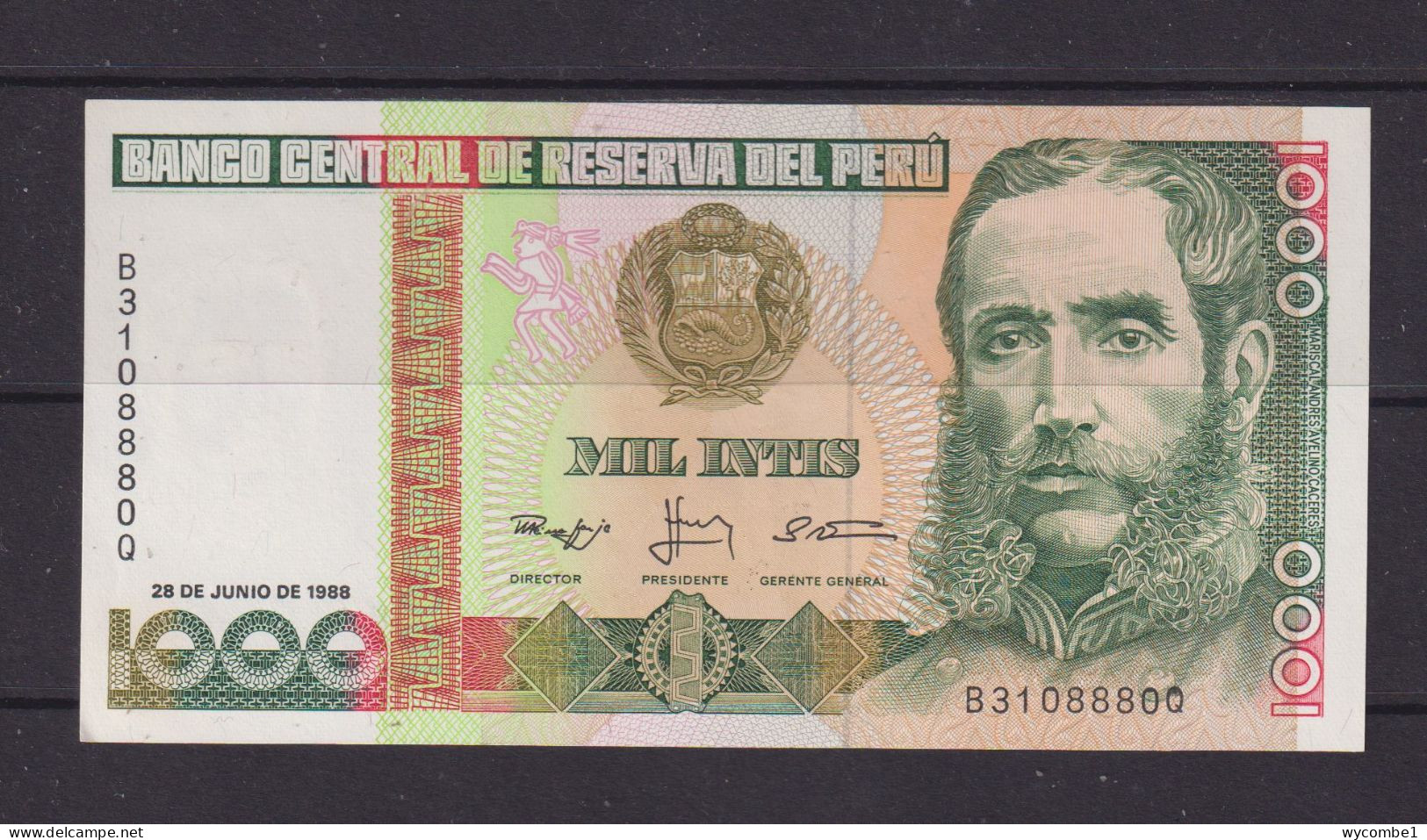 INDONESIA - 1988 1000 Intis UNC Banknote - Peru