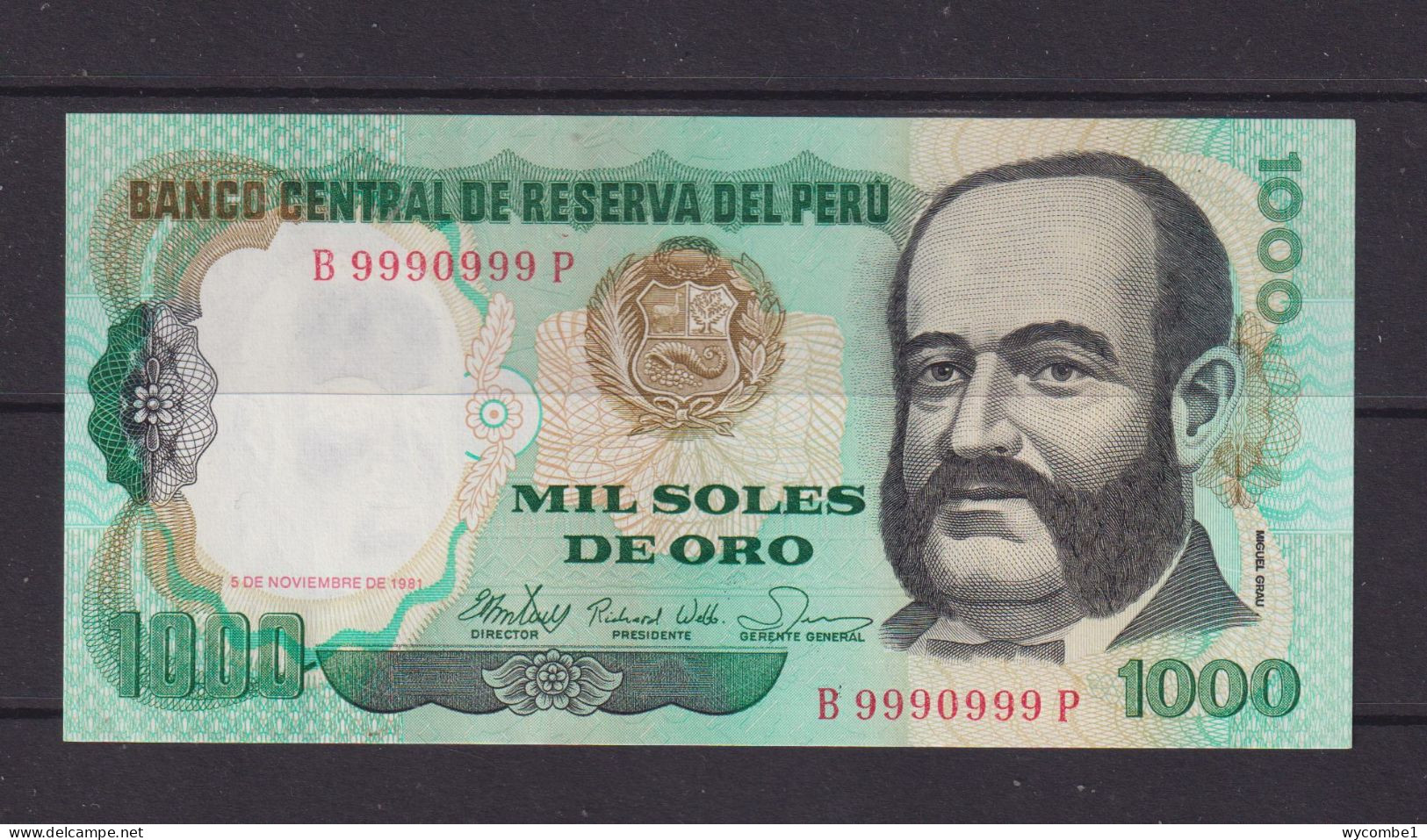 INDONESIA - 1981 1000 Sols UNC Banknote - Peru
