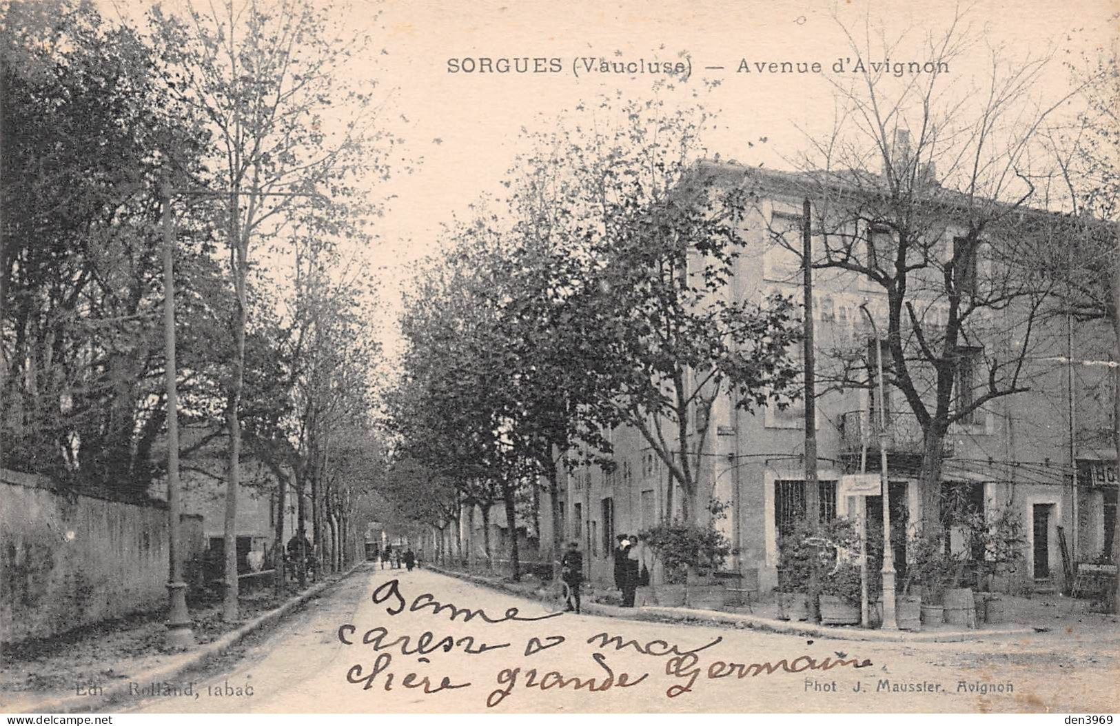 SORGUES (Vaucluse) - Avenue D'Avignon - Ecrit 1917 (2 Scans) - Sorgues