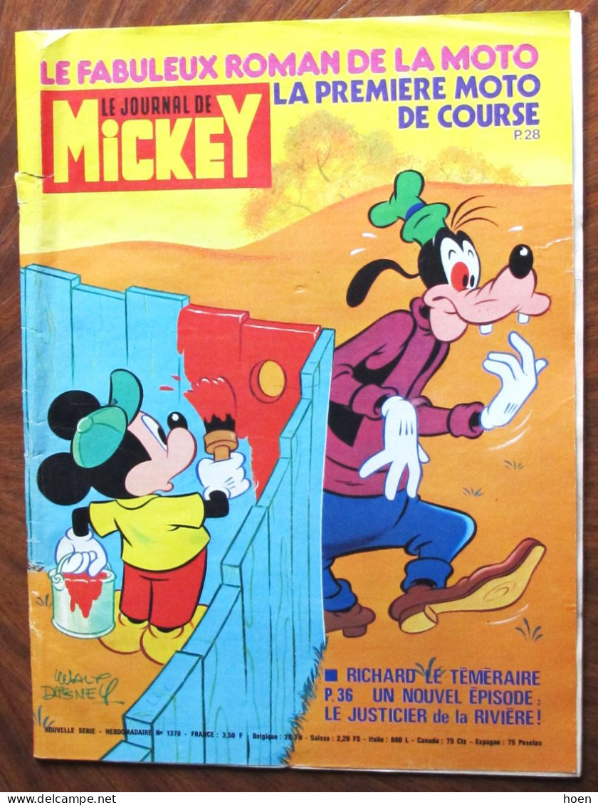 Lot De 12 "journal De Mickey" Année 1978 Du N°1359 à N°1370 - Journal De Mickey