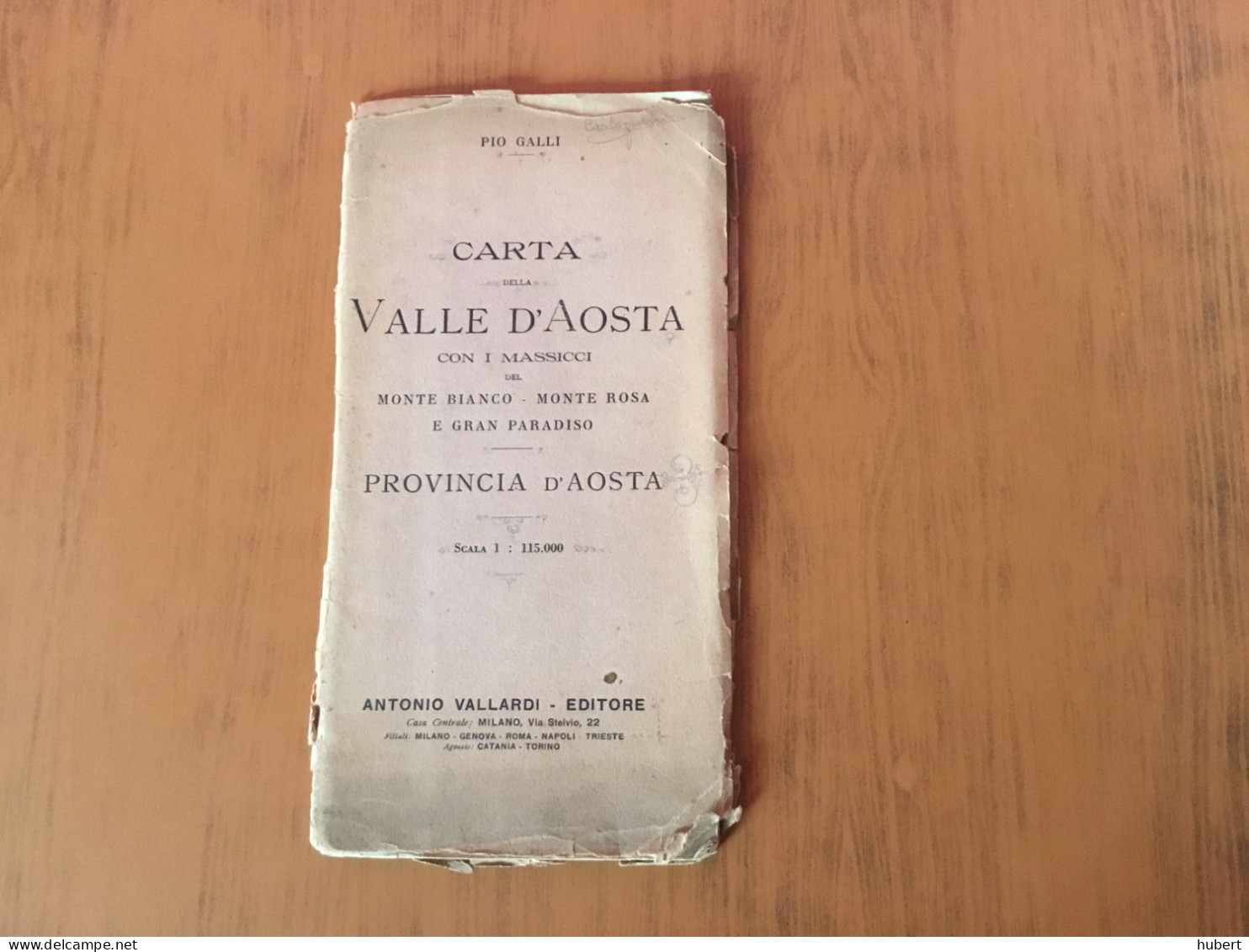 Ancienne Carte Routière Vallée D’Aoste  / Valle D’Aosta - Carte Stradali