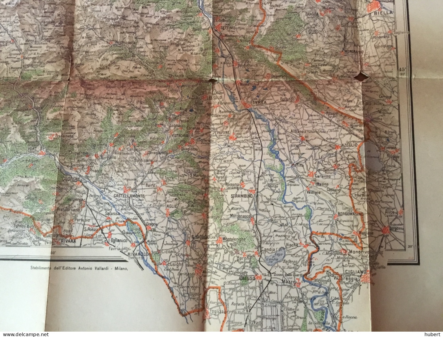 Ancienne Carte Routière Vallée D’Aoste  / Valle D’Aosta - Roadmaps