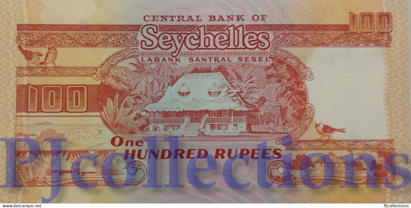 SEYCHELLES 100 RUPEES 1989 PICK 35 UNC LOW SERIAL NUMBER "A001109" - Seychellen