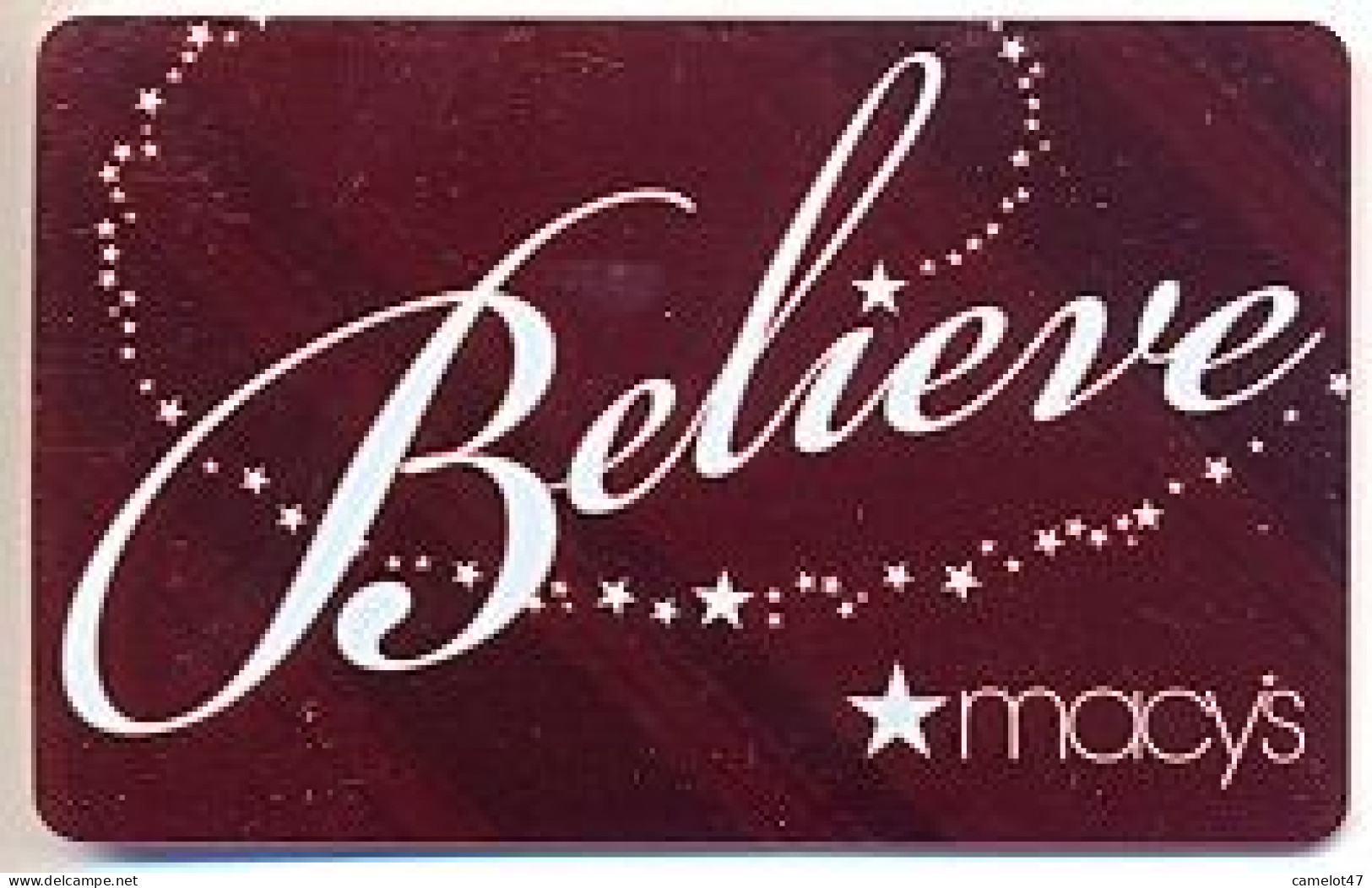 Macy's, U.S.A., Carte Cadeau Pour Collection, Sans Valeur # Macys-131 - Gift And Loyalty Cards