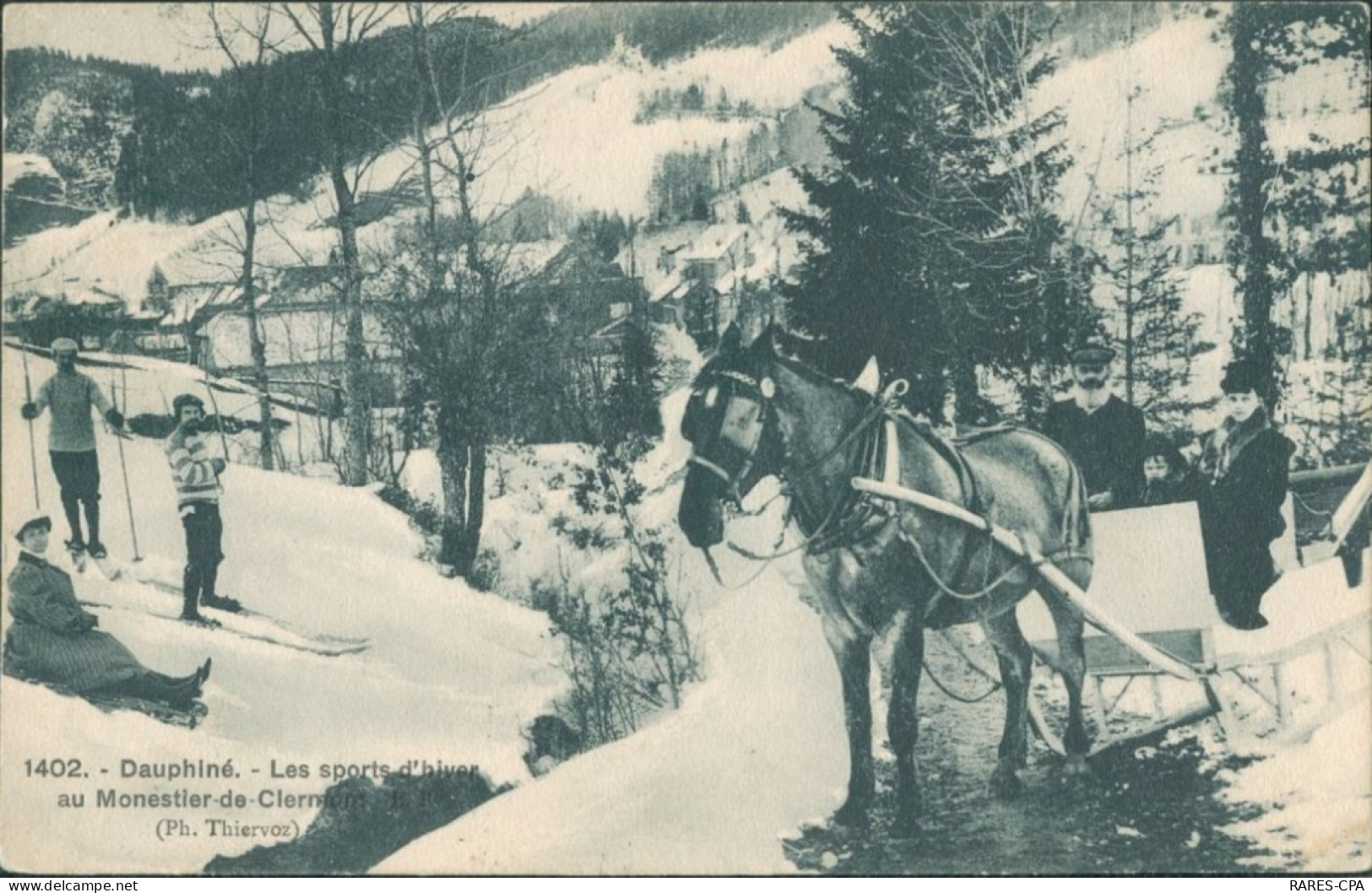 38 MONESTIER DE CLERMONT - LES SPORTS DHIVER (à Ski Ou En Traineau) - Otros & Sin Clasificación