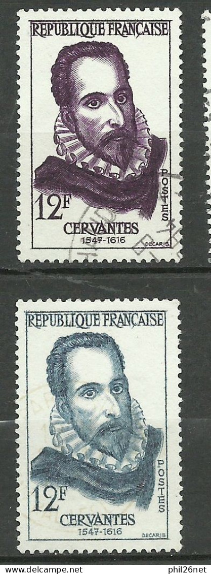 France N° 1134  Cervantès    Gris Bleu Et Noir  Oblitéré B/TB Timbre Type Sur Les Scans Pour Comparer Soldé ! ! ! - Used Stamps