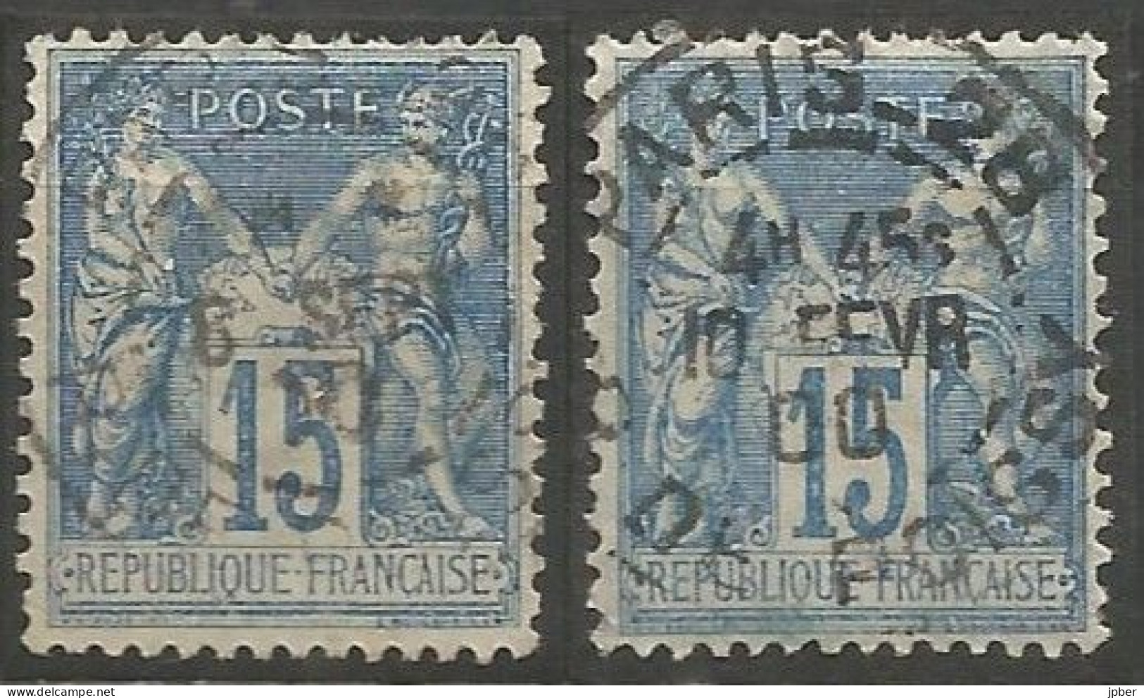 France - Sage - Quartiers De Paris - Cachet Type A2BIS AVEC N° Bureau - "PARIS 28 R.DE POISSY" - 1876-1898 Sage (Type II)