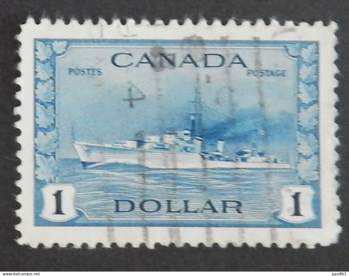 CANADA YT 218 OBLITÉRÉ "DESTROYER IROQUOIS" ANNÉES 1943/1948 - Used Stamps