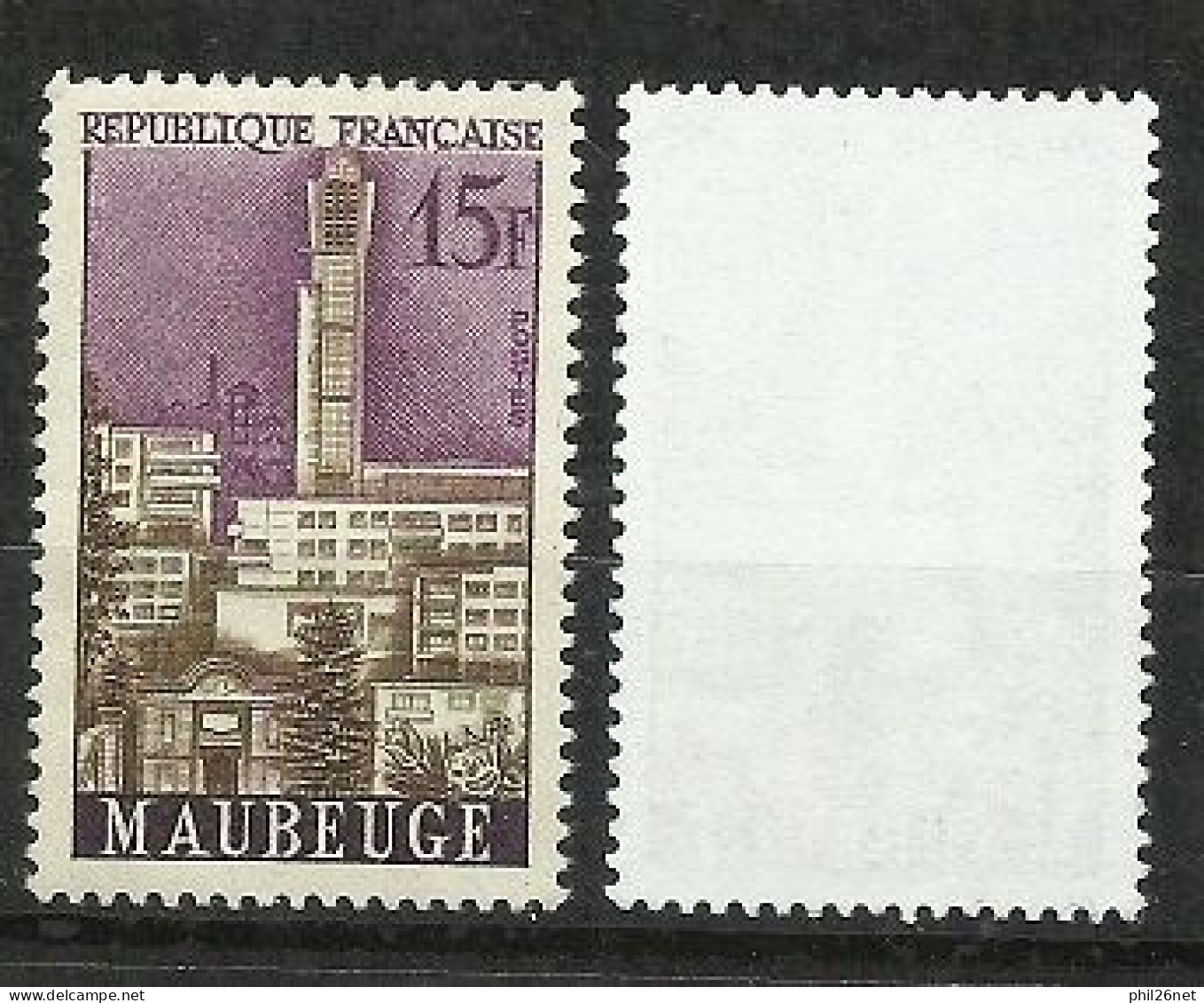 N° 1153  Villes Reconstruites Maubeuge Rose Et Brun Neuf ( * ) B/TB Timbre Type Sur Les Scans Pour Comparer Soldé ! ! ! - Unused Stamps