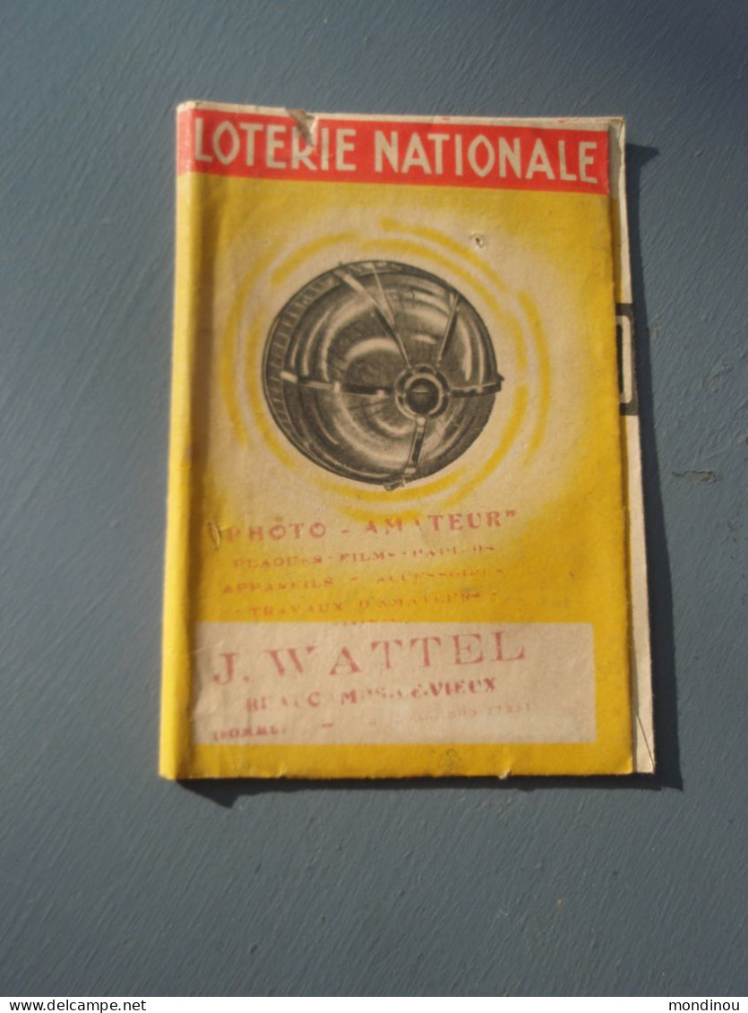 Pochette  " LOTERIE NATIONALE " Beaucamps-le-Vieux - Materiale & Accessori