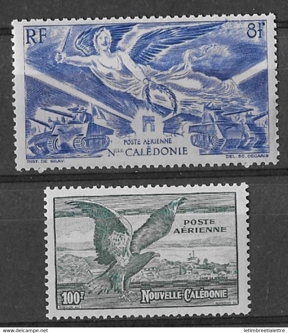 Nouvelle Calédonie - Poste Aérienne - YT N° 53 Et 54 ** - Neuf Sans Charnière - 1944 / 1946 - Unused Stamps