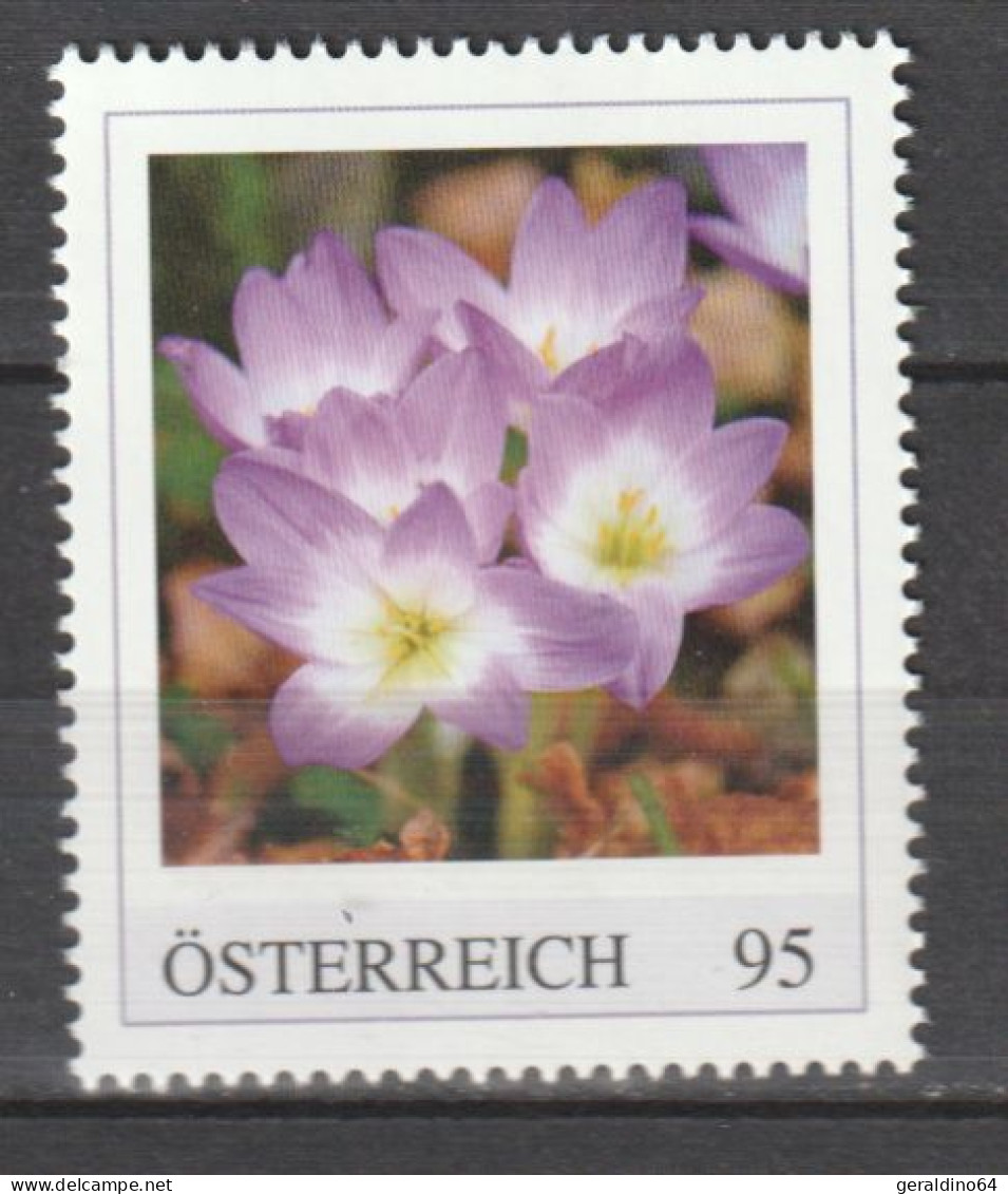 Österreich Personalisierte BM Blumen Herbstzeitlose ** Postfrisch - Persoonlijke Postzegels