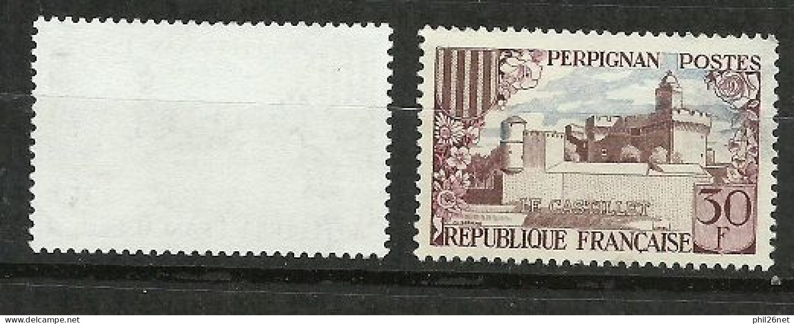 Fr. N° 1222 Perpignan Le Castellet Brun Et Bleu Ciel Neuf ( * ) B/TB Timbre Type Sur Les Scans Pour Comparer Soldé ! ! ! - Unused Stamps