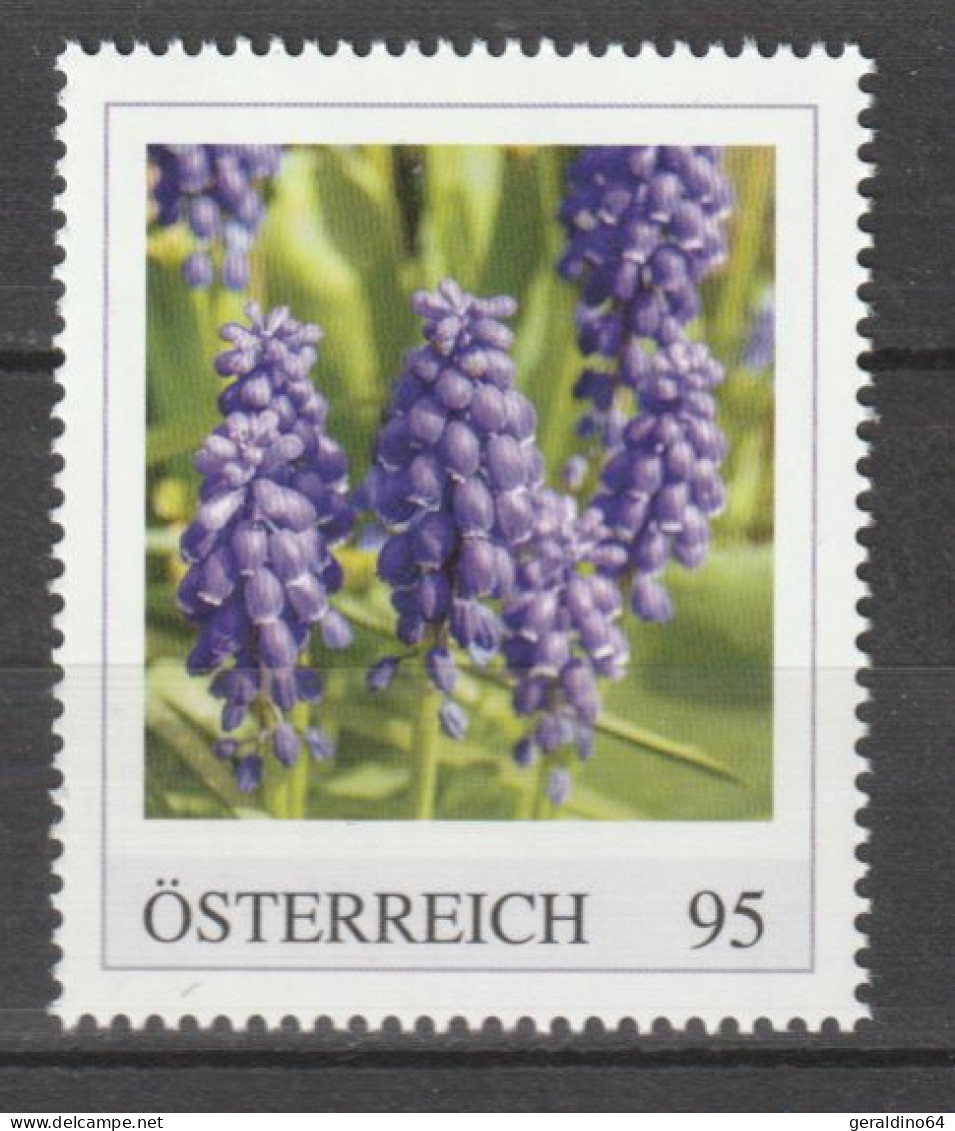 Österreich Personalisierte BM Blumen Traubenhyazinthe ** Postfrisch - Persoonlijke Postzegels
