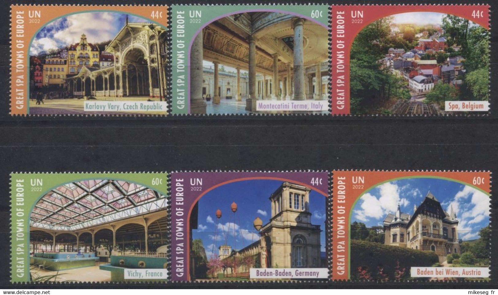 ONU New-York 2022 - UNESCO World Heritage – The Great Spa Towns Of Europe - Détachés De Carnet De Prestige ** - Unused Stamps