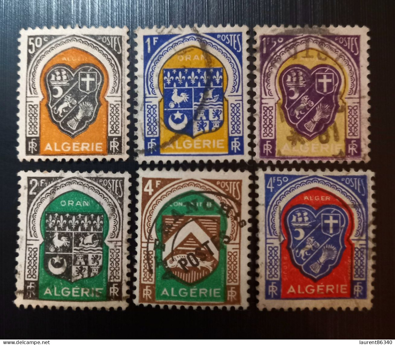 Algérie 1947 -1949 Armoiries Alger, Constantine Et Oran  Perforation: 14 X 13½ Lot 1 - Used Stamps