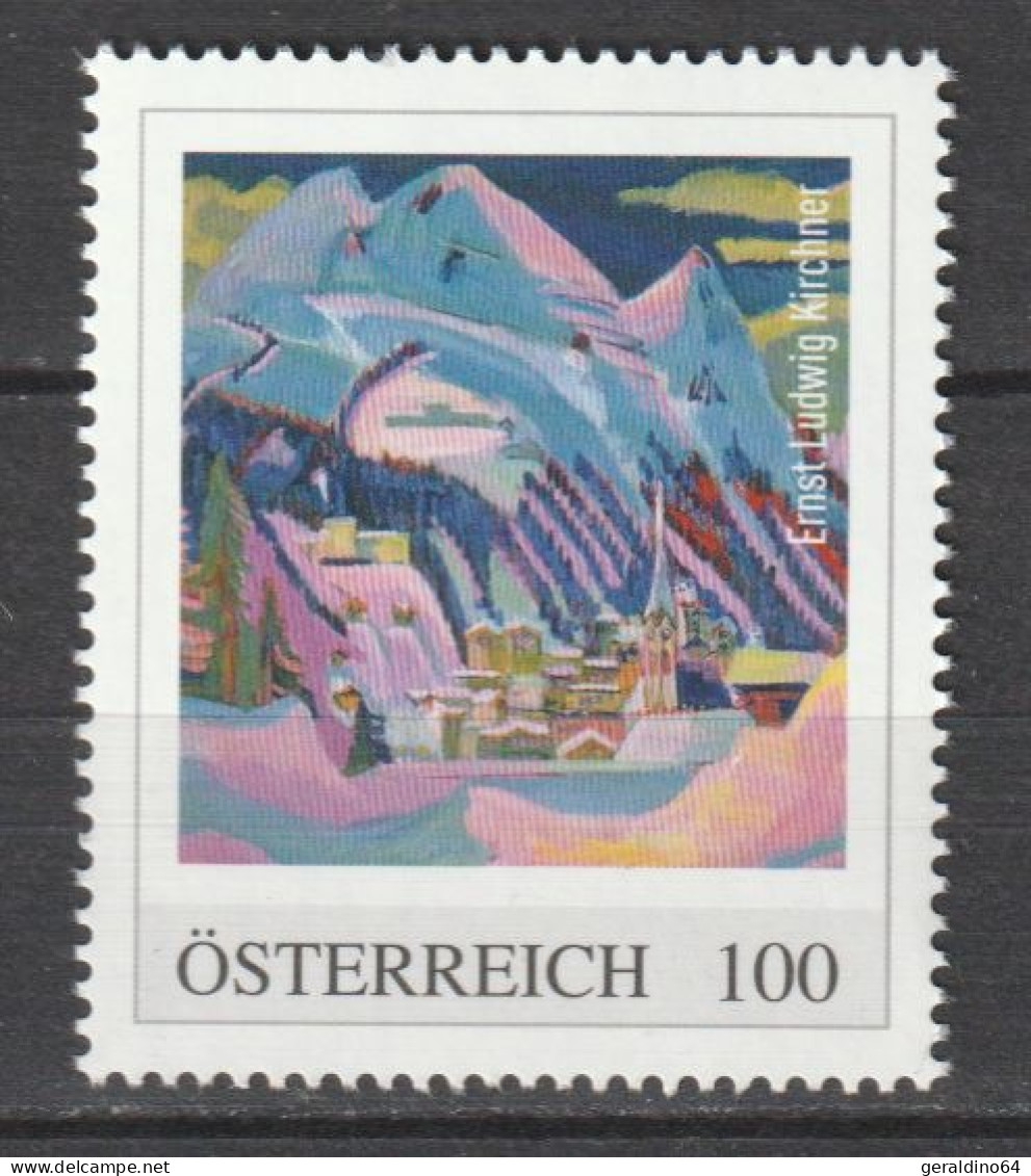 Österreich Personalisierte BM Kunst Ernst Ludwig Kirchner Davos Im Winter ** Postfrisch - Persoonlijke Postzegels