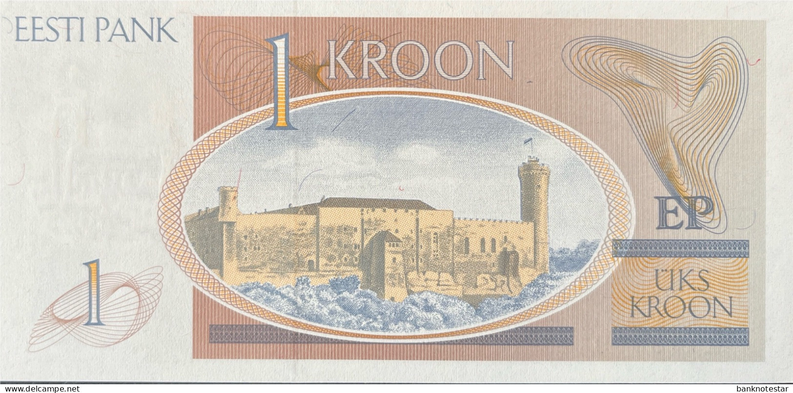 Estonia 1 Kroon, P-69 (1992) - UNC - AA Serial Number - Estland