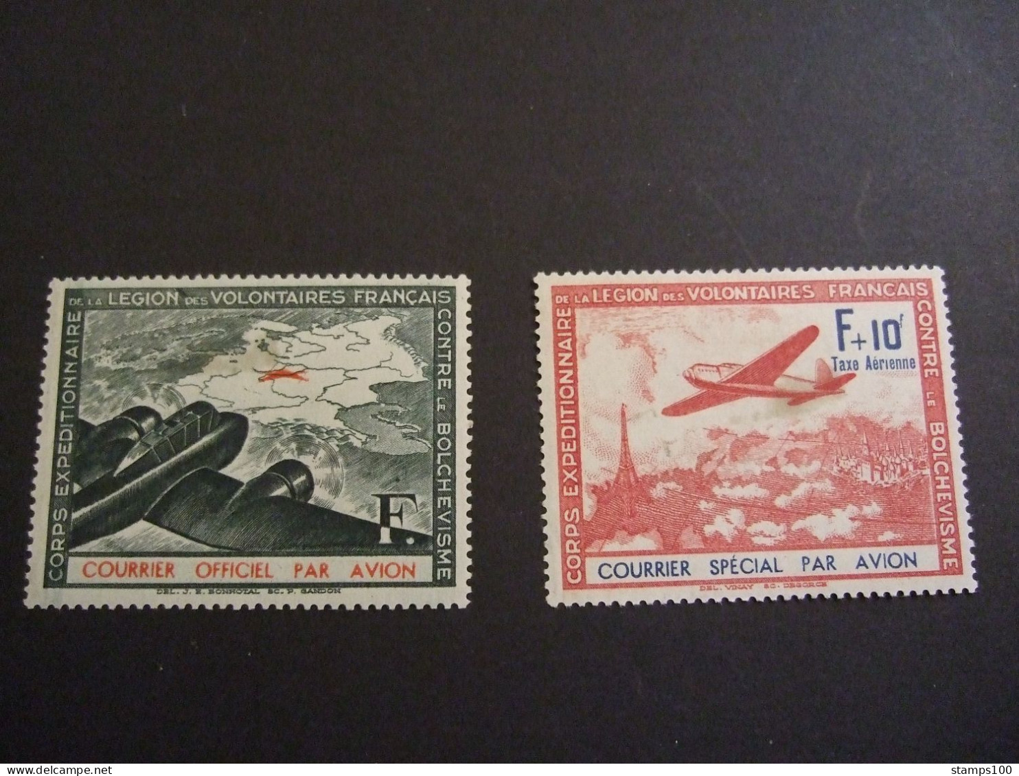 FRANCE  Légion Des Volontaires Français. Courrier Spécial Par Avion.1/2. MNH**. (P19-02-TVN) - Guerre (timbres De)