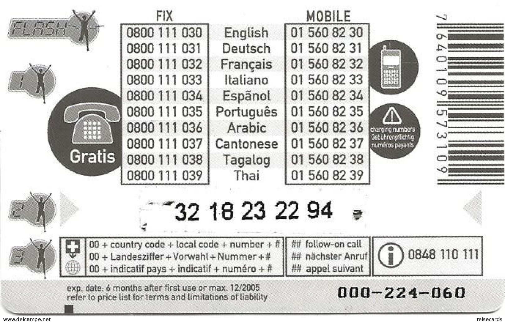 Switzerland: Prepaid Flash - Speed Skating - Svizzera