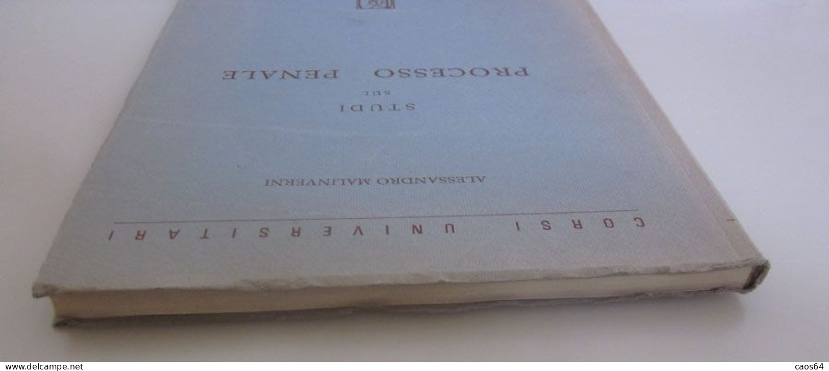 Studi Sul PROCESSO PENALE Alessandro Malinverni Giappichelli 1983 - Derecho Y Economía