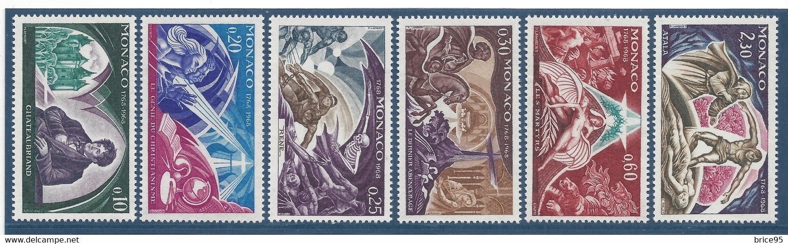 Monaco - YT N° 758 à 763 ** - Neuf Sans Charnière - 1968 - Unused Stamps