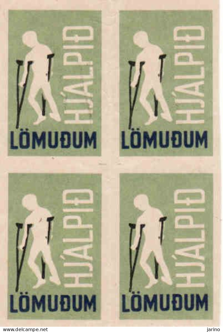 Czechoslovakia - 4 Matchbox Labels For Export To Iceland - HJ'ALPID - Boites D'allumettes - Etiquettes