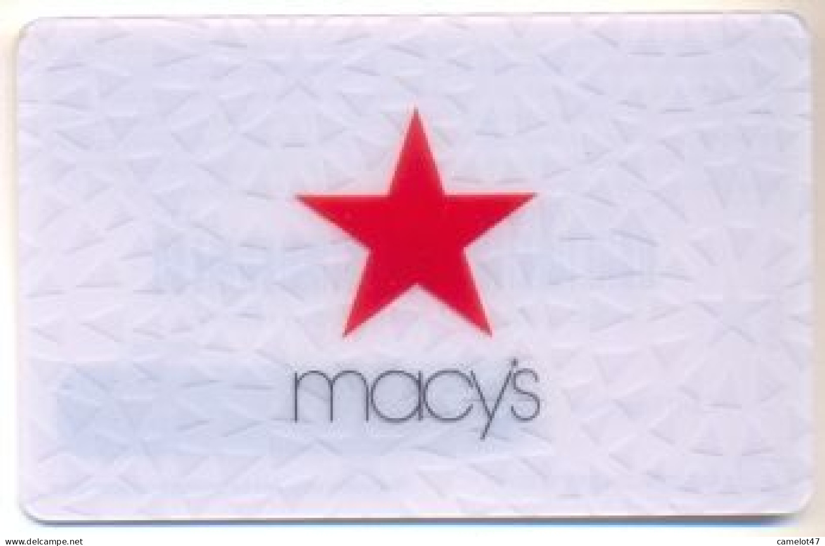 Macy's, U.S.A., Carte Cadeau Pour Collection, Sans Valeur # Macys-154 - Gift And Loyalty Cards