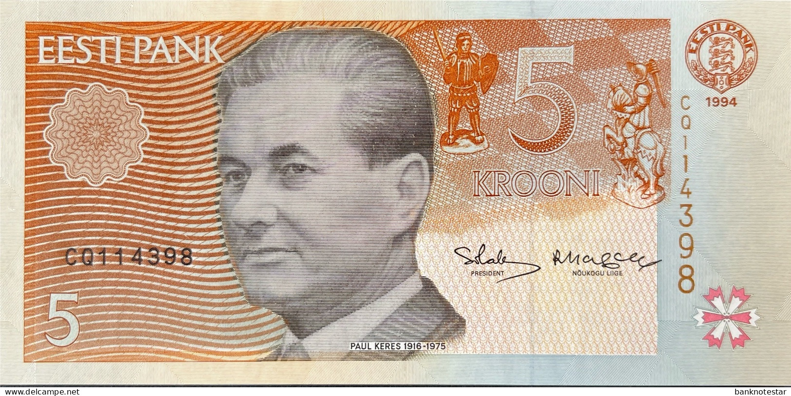 Estonia 5 Krooni, P-76 (1994) - AU - Estland