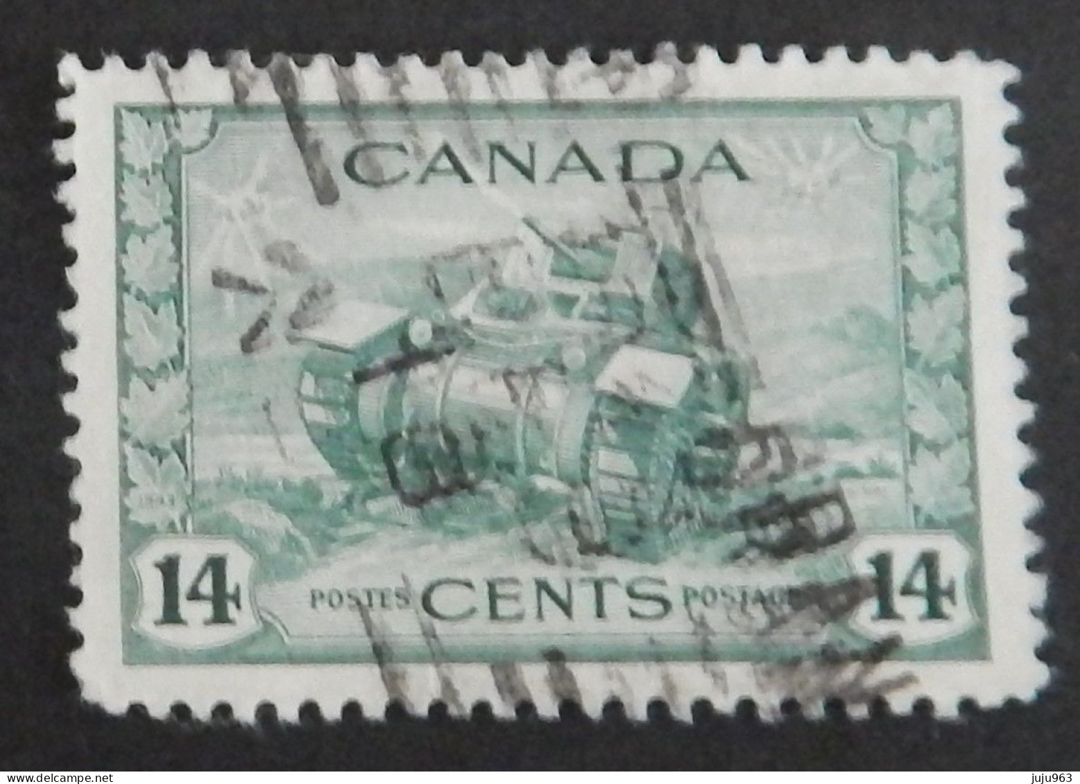 CANADA YT 215 OBLITÉRÉ "CHAR D ASSAUT" ANNÉES 1943/1948 - Used Stamps