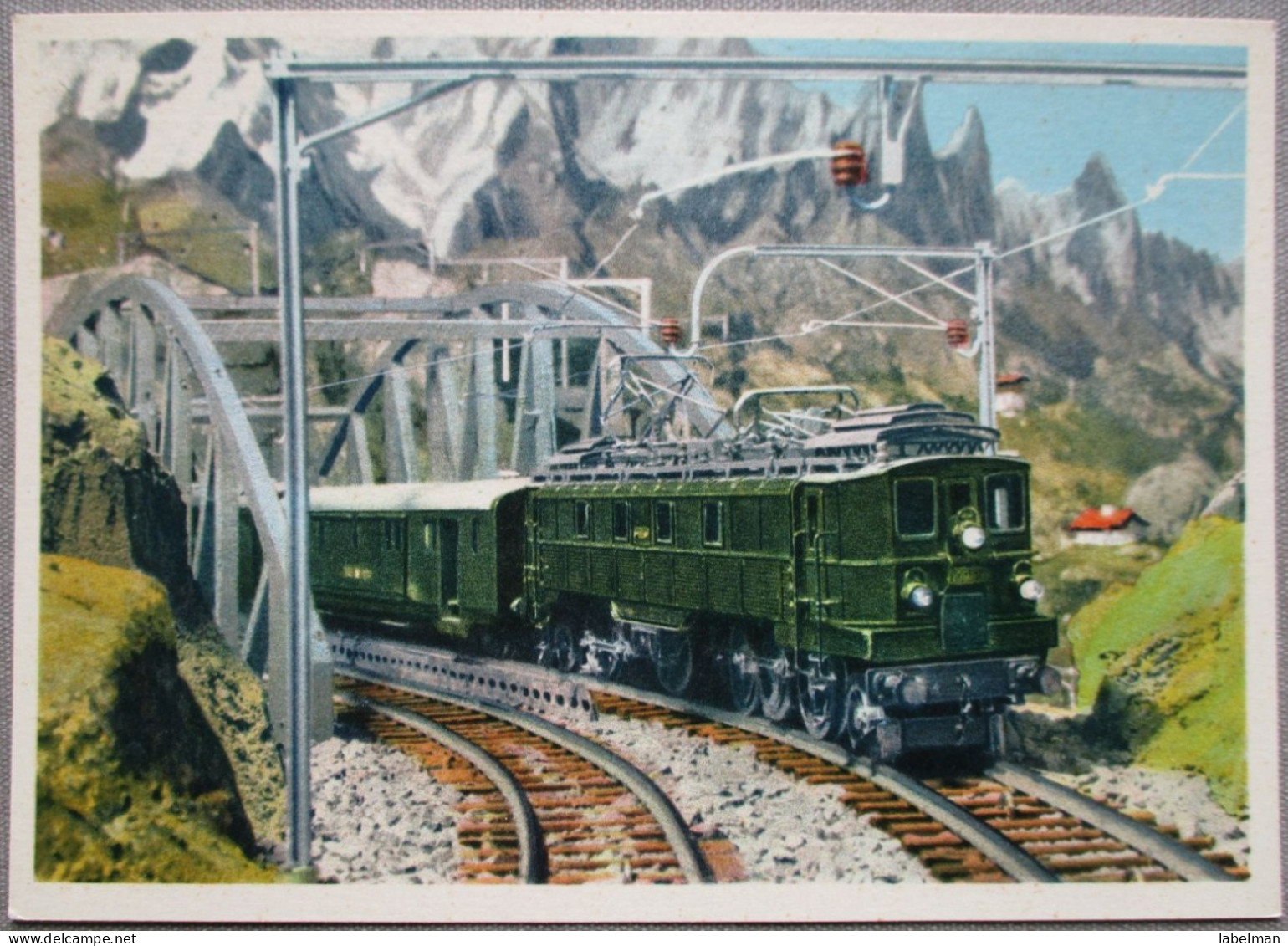 SWITZERLAND SWISS SCHWEIZ HELVETIA TRAIN RAILWAY LOCOMOTIVE LOCO EISENBAHN CP POSTCARD CARTOLINA CARTE POSTALE POSTKARTE - Klosters