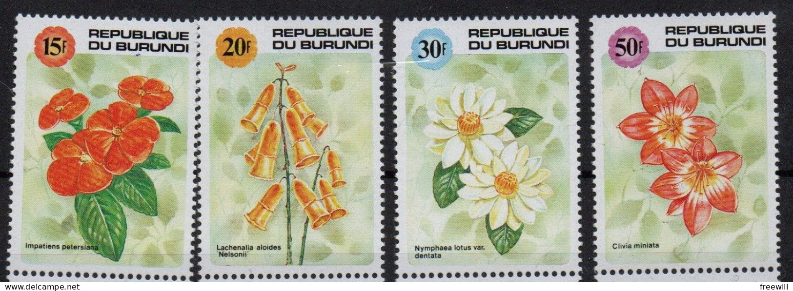 Burundi Fleurs-Flowers-Bloemen XXX 1992 - Ungebraucht