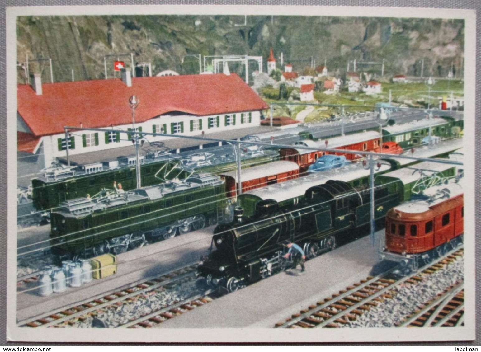 SWITZERLAND SWISS SCHWEIZ HELVETIA TRAIN RAILWAY LOCOMOTIVE LOCO EISENBAHN CP POSTCARD CARTOLINA CARTE POSTALE POSTKARTE - Klosters