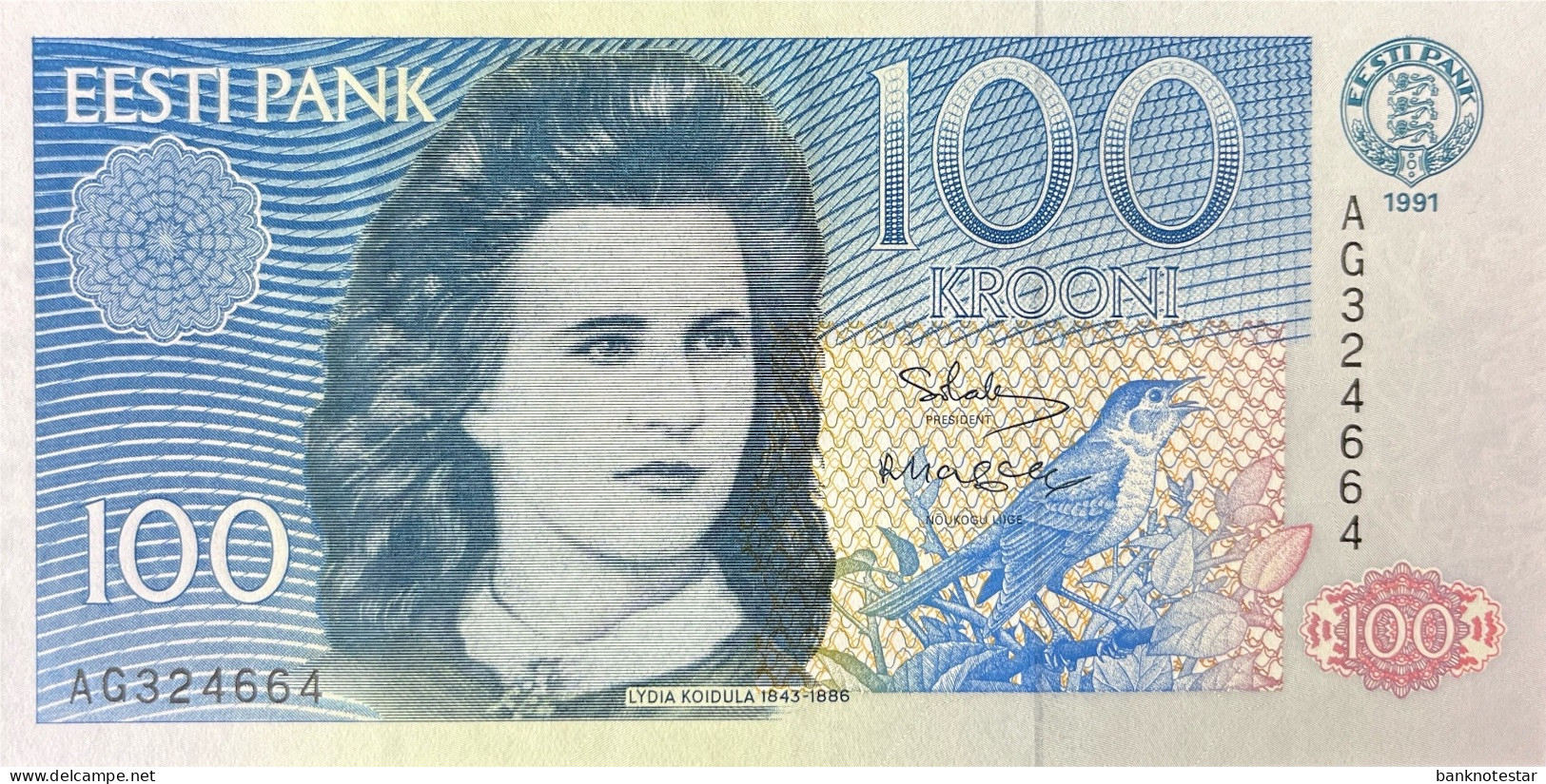 Estonia 100 Krooni, P-74a (1991) - AU - Estonia