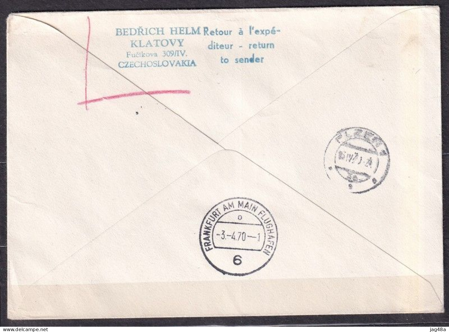 BULGARIA.1970/Sofia, 70 Years Of Connections Sofia Frankfurt A/M. Special Flight  LH199/per Luftpost. - Covers & Documents
