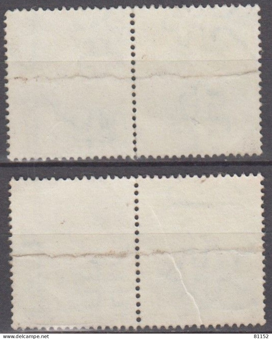 Hongrie  1932-37   Comte Széchenyi  10fi   Y.et.T.453    2 PAIRES   Oblitérés   Scan Recto-verso - Usati