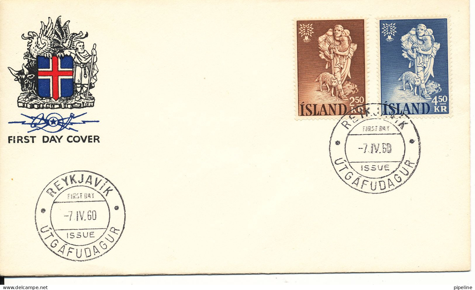 Iceland FDC World Refugee Year 7-4-1960 - Flüchtlinge