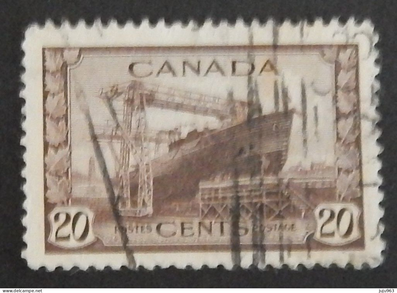 CANADA YT 216 OBLITÉRÉ "CORVETTE" ANNÉES 1943/1948 - Used Stamps