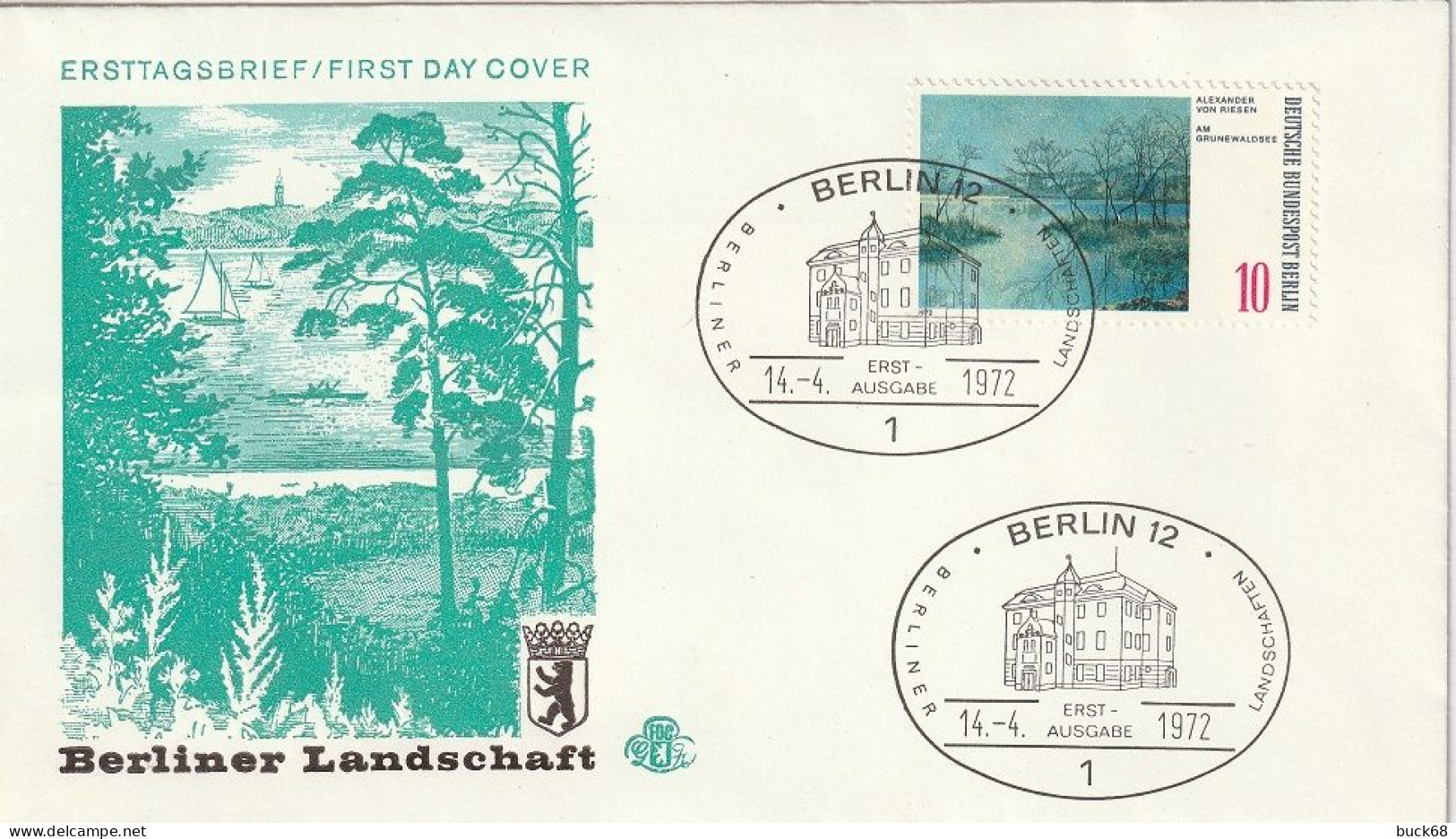 ALLEMAGNE GERMANY DEUTSCHLAND BERLIN 390 391 392 FDC Ersttagbrief X 3 Landschaft Paysage Parcs De Berlin 1972 - 1971-1980