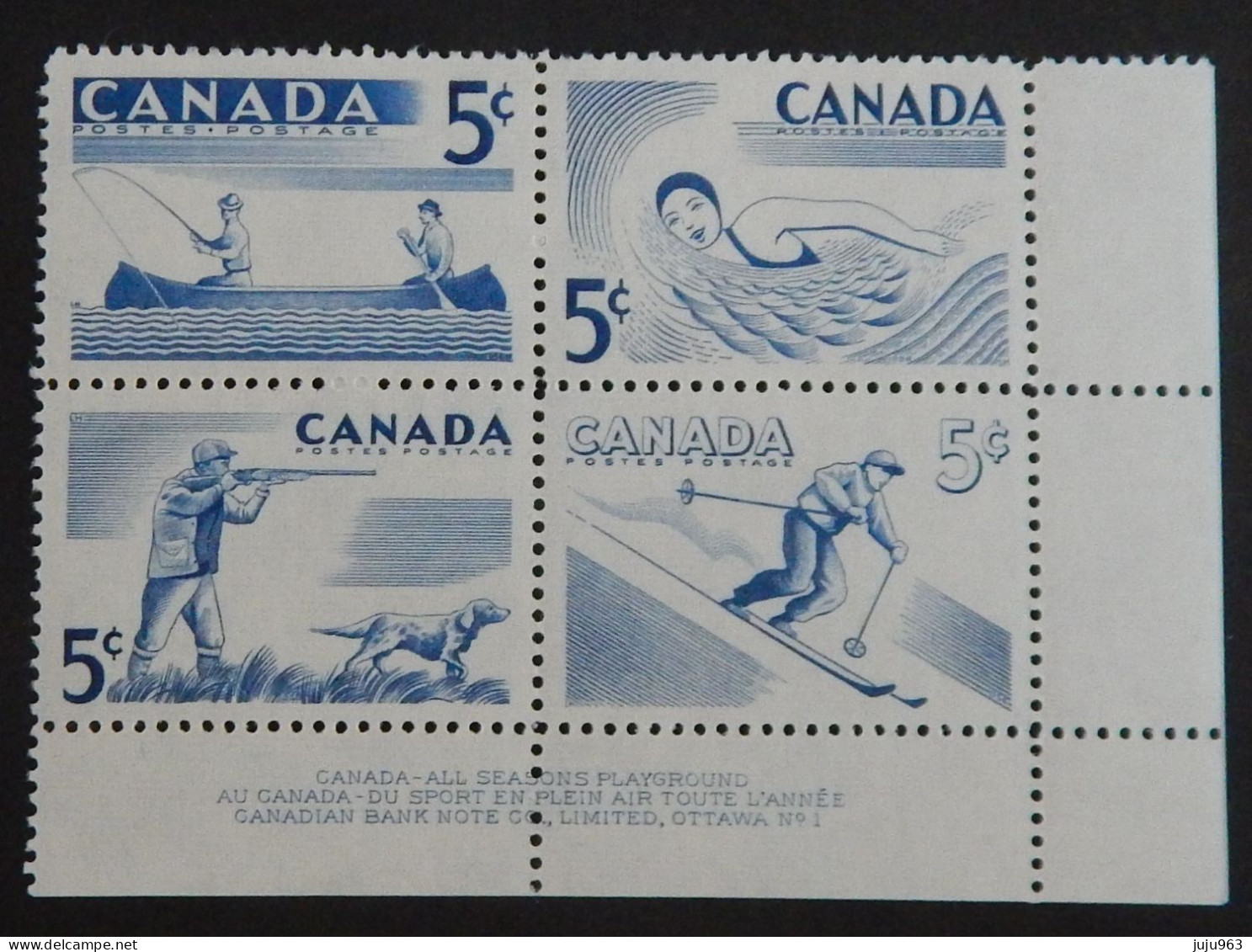 CANADA YT 292/295 NEUFS**MNH AVEC BDF "SPORTS EN PLEIN AIR"  ANNÉE 1957 - Ongebruikt