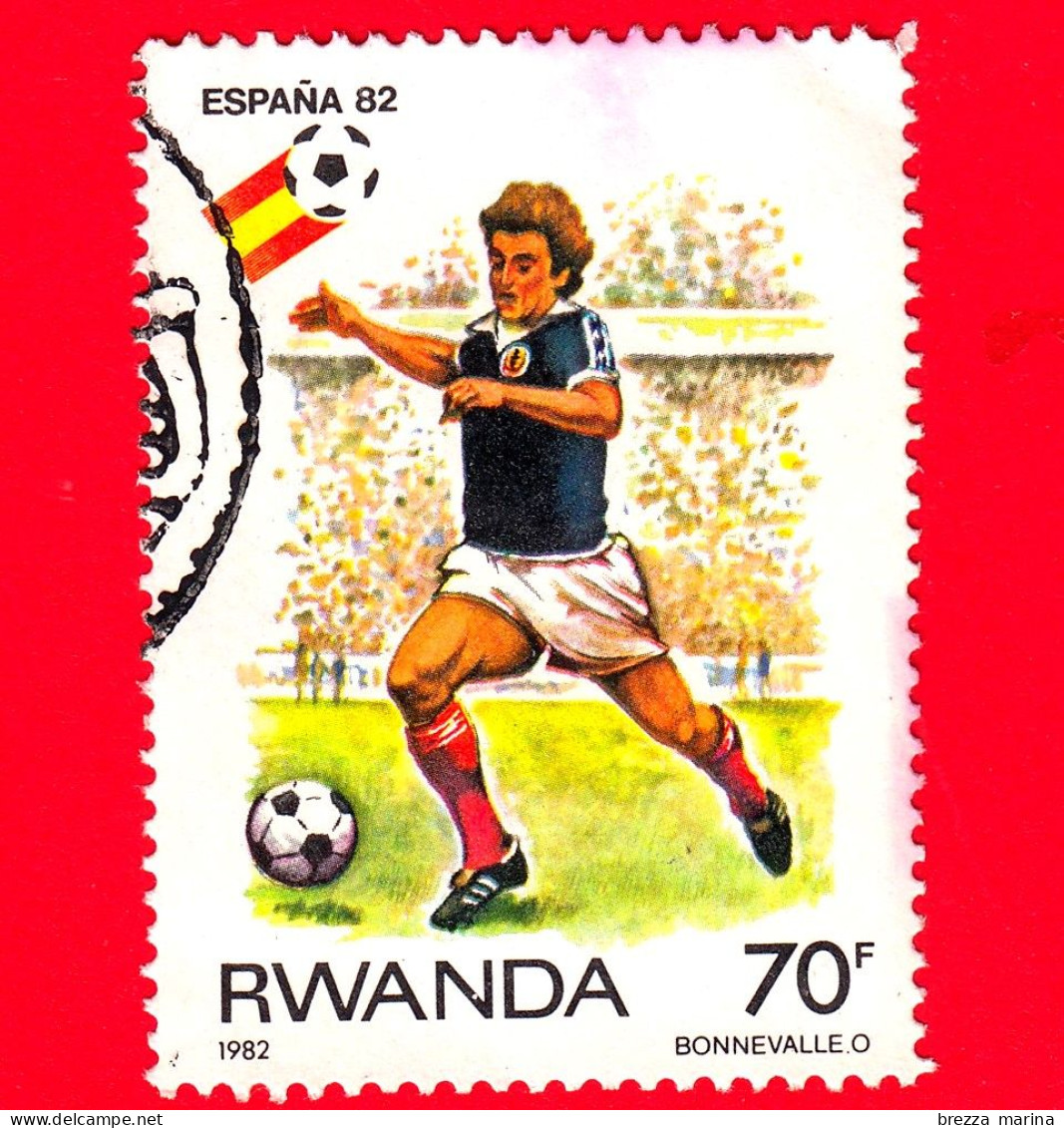 RWANDA  - Usato - 1982 - Sport - Calcio - Campionato Mondiale Di Calcio In Spagna '82 - 70 - Oblitérés