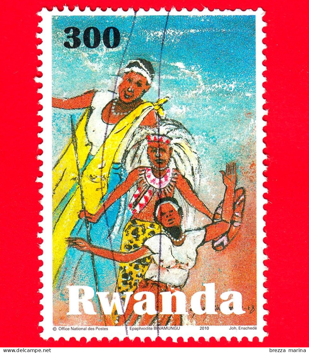 RWANDA  - Usato - 2010 - Arte E Cultura - Danza - People Dancing - 300 - Usati