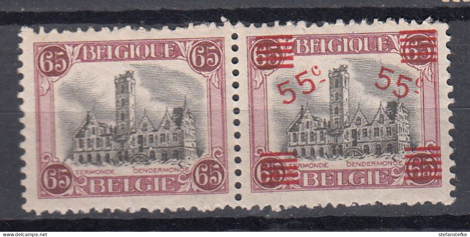 Belgie- Belgique Ocb Nr:  188A ** MNH   (zie  Scan) Pli Legere - 1918 Cruz Roja